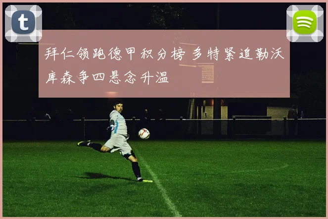 拜仁领跑德甲积分榜 多特紧追勒沃库森争四悬念升温